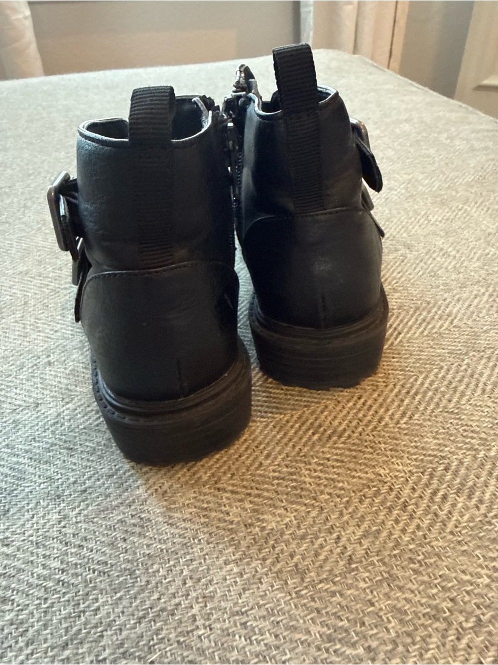 Cat & Jack Black Kids Buckle Ankle Boots - Picture 4 of 6